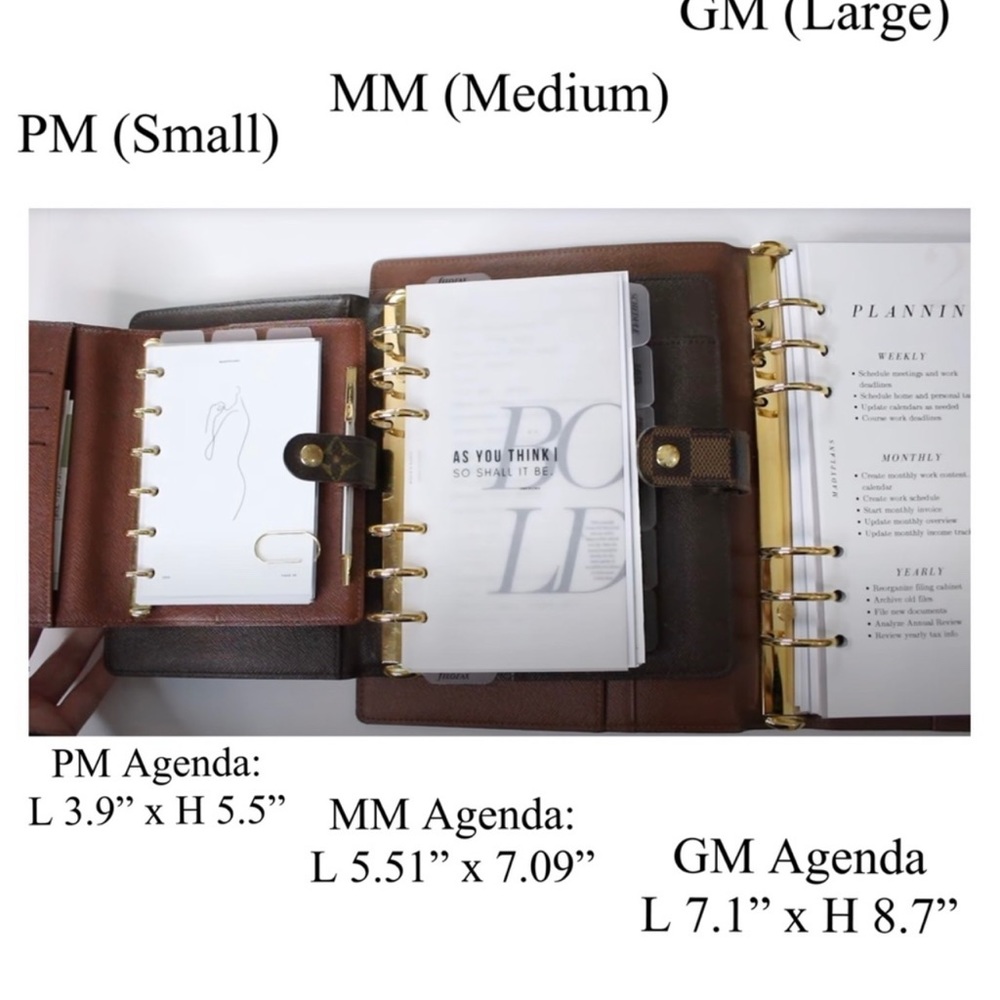 2026 Insert fits Louis Vuitton 6 Ring Agenda: Calendar Refill: Paper +Pen - Picture 10 of 16